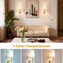 Battery Operated Wall Sconce Set of 2, 13000mAh Rechargeable Battery Powered Sconces with Remote Dimmable Fabric Shade Wireless Sconces Fixture for Bedroom Living Room