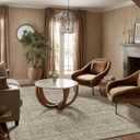 Washable Area Rugs for Living Room: 5x7 Bedroom Area Rug Boho Vintage Rugs Stain Resistant Non Slip Low Pile Soft Lightweight Carpet for Kitchen Dining Room Farmhouse Nursery Kids Room (Brown Grey Cream)