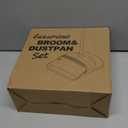 Broom and Dustpan Set, Dust pan with Long Handle, Broom with Dustpan Combo Set, Broom and Dustpan for Home, Indoor or Outdoor Cleaning Tool (Deep Gray&Light Gray)