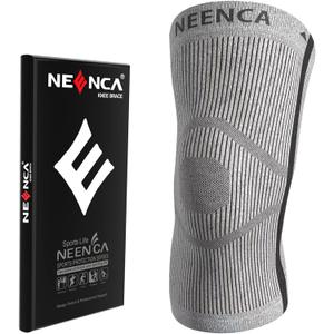 NEENCA Knee Sleeve  Knee Braces for Knee Pain, Joint Pain Relief, Swelling, Inflammation Relief, and Circulation, Knee Support for Women and Men (Large, Gray)