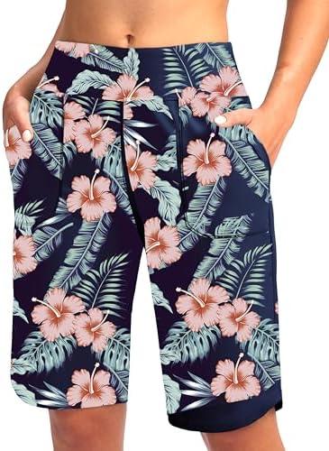 Viodia Women's 9" Long Swim Board Shorts with Pockets High Waisted Beach Swimsuits Knee Length Short for Women with Liner, M Viodia Women's 9" Long Swim Board Shorts with Pockets High Waisted Beach Swimsuits Knee Length Short for Women with Liner, M
