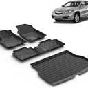 All Weather Car Floor Mats & Cargo Liner Set Fit for Acura RDX 2013 2014 2015 Floor Liners Trunk Liner RDX Cargo Mat Accessories Black