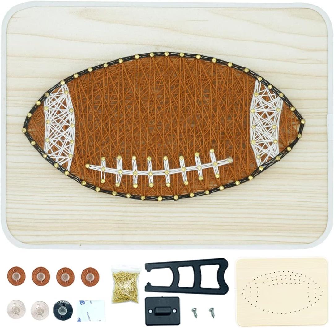 BAZIMA DIY String Art Kit for Beginner, DIY Football Craft Kit,Unique Gift,Craft Kit for Holidays