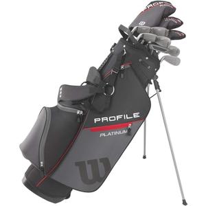 WILSON Men's Profile Platinum Complete Golf Club Package Set - Right Handeded, Stand Bag (Regular)