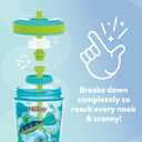 Nuby Thirsty Kids Super Sipper No-Spill Toddler Cup with 360 Silicone Valve & Swivel Straw - (2 Pack) 14 oz - Leak-Resistant with Easy Clean Design - Animals & Space