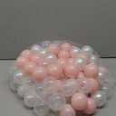 Ball Pit Balls 100 Phthalate Free BPA Free Crush Proof 2.16 Inches Plastic Balls for Ball Pit Ideal Gift for Toddlers Babies Kids Pool Water Toys Play Tent, Pearl White, Pearl Pink, Clear