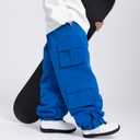 SNOWVERB Baggy Snowboarding Pants, Waterproof Insulated Ski Pants for Skiing & Snowboarding, Unisex Snow Cargo Pants