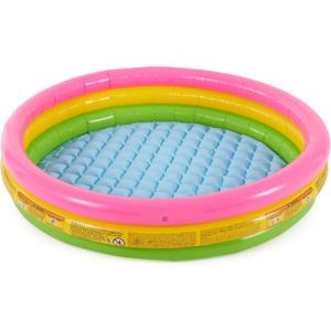 Intex Sunset Glow Inflatable Pool: 58in x 13in - 3 Ring Soft Floor - 73 gal Capacity - Repair Patch Included