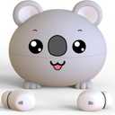 Kids Earbuds, Adorable Koala Bluetooth Headphones for Girls Boys, 85dB Volume Limited, Built-in Mic, 30H Playtime, Safe Material, Lightweight, Touch Control, Earbuds for School,with 3* Earcips(S,M,L) (Deep Grey)