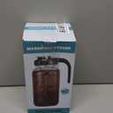 2 Quart Glass Pitcher with Lid - Mason Jar Pitcher with Filter Lid, Wide Mouth Jar Leak-proof Water Jug, Heavy Duty Glass Container for Water, Juice, Milk, Tea, Iced Coffee, and Drinks