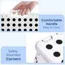 ACKO Folding Step Stool -13inch Height Premium Heavy Duty Foldable Foot Stool for Kids and Adults, Kitchen Garden Bathroom Stepping Stool White