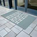 Blue Beach Door Mat, All She Does is Beach Doormat for Indoor Outdoor Entrance Porch, Retro Coastal Welcome Mats for Front Door Entryway, Ocean Bathmat Rug for Bathroom, 17x30 Inches