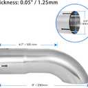 2.5 Inch Inlet Turn Down Exhaust Tip, Universal Stainless Steel Exhaust Tips with Clamp for 2.5 Inch OD Tailpipes,9 Inch Overall Length (2.5")