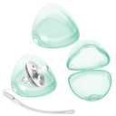 Nisxabebe Pacifier Case,3 Pack BPA Free Pacifiers Holder Case with Lanyard for Diaper Bag,Binky Container Box for Baby Binky Nipple Travel,Essential Pacifier Accessories,Easy to Clean,Green