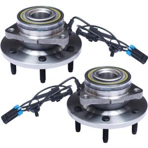 TUCAREST 515093 x2 Front Wheel Bearing and Hub Assembly Compatible with 2006-2007, 2008-2010 Hu-mmer H3, 2009-2010 Hu-mmer H3T,[6 Lug W/ABS]