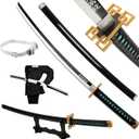 Demon Slayer Sword 41inch,with Display Stand and Belt, Tokitou Muichirou Sword/Anime Original Texture,for Demon Slayer Cosplay and Collection,Various Styles