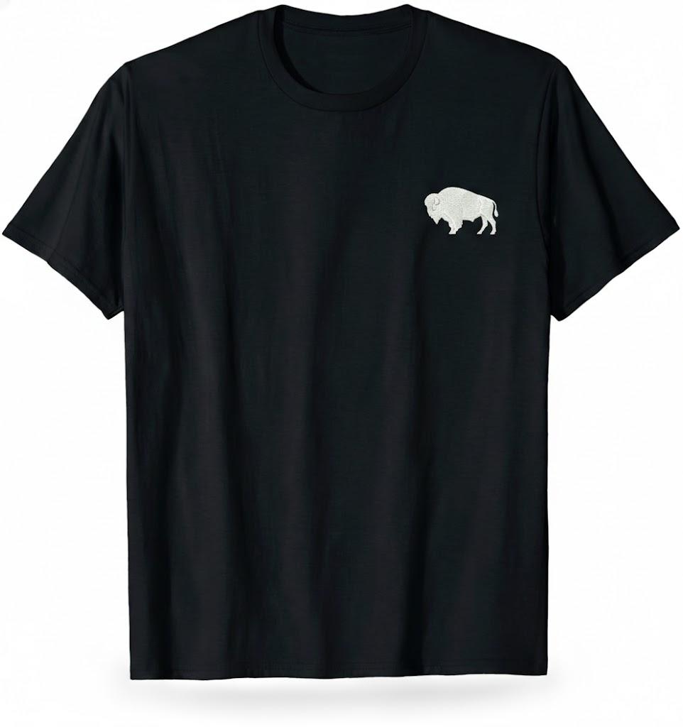 American Vintage Buffalo Men Women Silhouette Love Bison T-Shirt Large, L