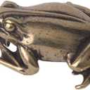 BESPORTBLE Brass Collection Frog Small Statue Animal Figurines Miniature Lucky Frog Animal Statues Decoration