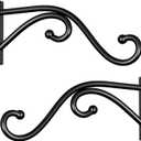 Plant Hook Hanging Plant Brackets - 2 Pack 10 Inch Plant Hanger, Metal Plant Wall Hooks for Hanging Flower Basket, Lanterns, Bird Feeder, Wind Chimes Indoor & Outdoor.