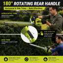 Grasstigon 24" Electric Hedge Trimmer Corded 5A with 180° Rotating Handle