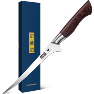 HOSHANHO Fillet Knife 7 Inch, Professional High Carbon Stainless Steel Boning Knife for Meat, Ultra Sharp Japanese Fish Fillet Knives with Ergonomic Wood Handle