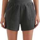 OMKAGI Athletic Sweat Shorts Women High Waisted Summer Lounge Shorts with Pockets (X-Small, 331-dark Grey)