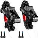 Hycline Zoom Hydraulic Disc Brake Calipers: HB-100 MTB Bike Disc Brakes Front & Rear Caliper Set for Mountain, Road Bicycle and E-Bike (Pair, Black)
