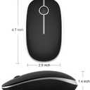 VssoPlor Wireless Mouse, 2.4G Slim Portable Computer Laptop Mouse with Nano Receiver Quiet Silent Optical Mice for Notebook, PC, Laptop, Computer-Black and Silver