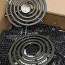 Black Electric Stove Burner Drip Pans WB31M19(8) WB31M20(6) and Electric Stove Burner Replacement MP15YA(6") MP21YA(8") for G-E Hot-point Ken-more Electric Range Stove by MIFLUS