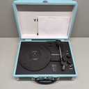 Victrola Journey Bluetooth Portable Suitcase Record Player  with Built-in Speakers, 3 Speed Vinyl Record Player, RCA Out, Headphone Jack, Turquoise