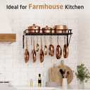 KES 30-Inch Wall Pot Rack, Oil Bronze, 88lb Capacity, 12 Hooks, Farmhouse