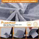 LOOBANI Washable Pee Pads for Dogs, 2 Pack 31 x 36 in Reusable Pee Pads for Dog Mat Puppy Mats Training Non Slip Whelping Mat for Dog Playpen, Crate, Car, Grey