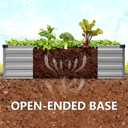 Vengarus 8x2x1FT (2 Pack) Galvanized Raised Garden Bed-Outdoor Planter Box for Vegetables,Metal Flower Boxes with Corner,Planter Raised Bed,(Silver)