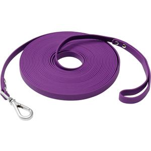 Long Dog Leash Waterproof Recall Training Lead Outdoor Long Line Great for Training, Beach, Play, Camping, or Backyard (50ft, Purple)