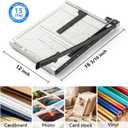 15 inch Guillotine Paper Cutter: Worklion Precision Paper Trimmer with Safety Lock,15 Sheet Capacity, Thickened Metal Based Cutting Board for Crafting Cardstock Photos Laminatedsheets in Class/Office