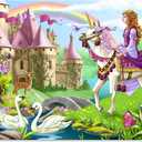 Melissa & Doug Fairy Tale Castle Jumbo Jigsaw Floor Puzzle (48 pcs, 2 x 3 feet) - FSC Certified