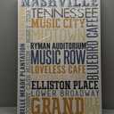 ART.COM Stretched Canvas Print Nashville, Tennessee - Typography by Lantern Press, 24" x 36"