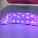 SUNUV SUN2C UV Light for Nails, UV LED Nail Lamp with 4 Timer Settings, Curing Lights Compatible with All Gel Polish Rose