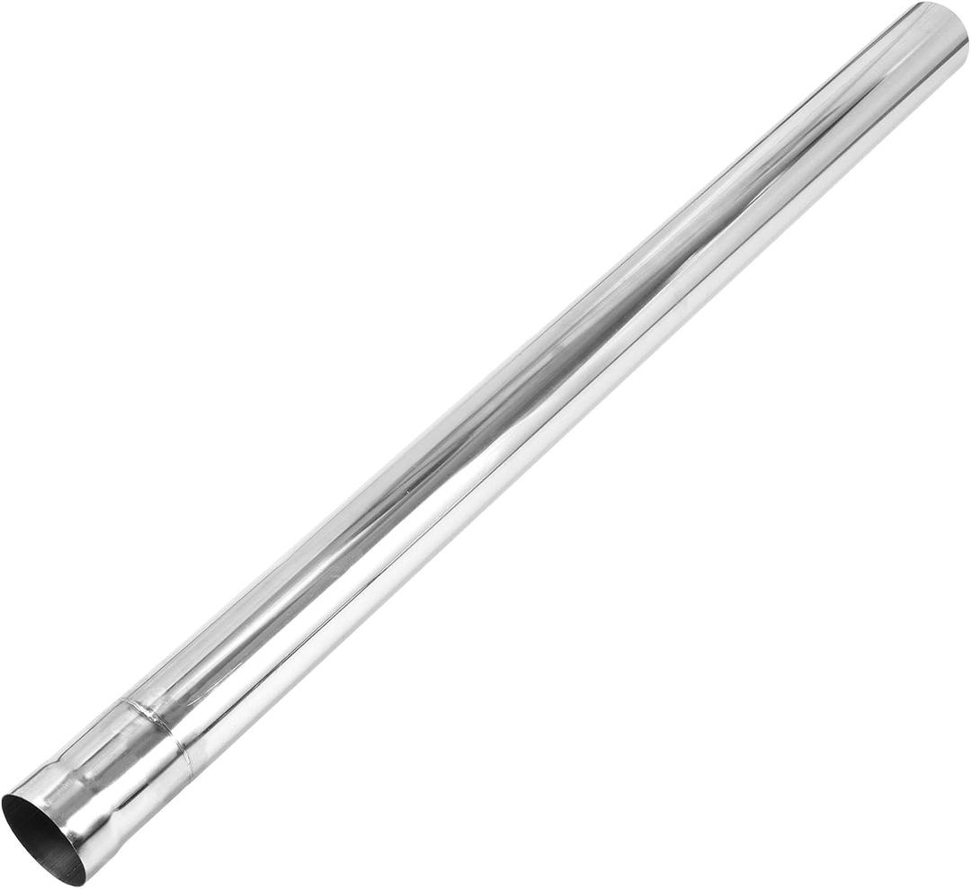 Motoforti 2.75" OD Straight Tubing Mandrel Exhaust Tube Pipe 40" Length T304 Stainless Steel Universal Fit Piping Silver Tone