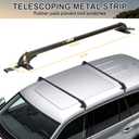 43" Universal Roof Rack Cross Bars, Upgraded Aluminum Lockable Crossbars with Extendable Window Frame Mount, 165lbs Capacity, Fits Bare Roof Cars SUVs Trucks, Dual Security Keys