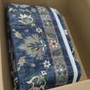 Wonnitar Vintage Floral Rugs for Living Room, Washable 8x10 Area Rugs, Low Pile Non Shedding Stain Resistant Rugs for Bedroom Dining Room Home Office Department,(Blue,8x10)