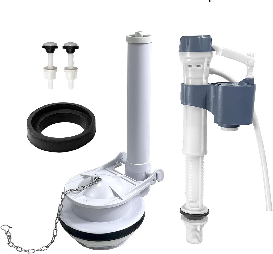 3-Inch Toilet Flush Valve Replacement Kit | Compatible with American Standard Champion 4 Model | Includes Flush Valve, Fill Valve, Gasket, Bolts | For 2-Piece Toilets