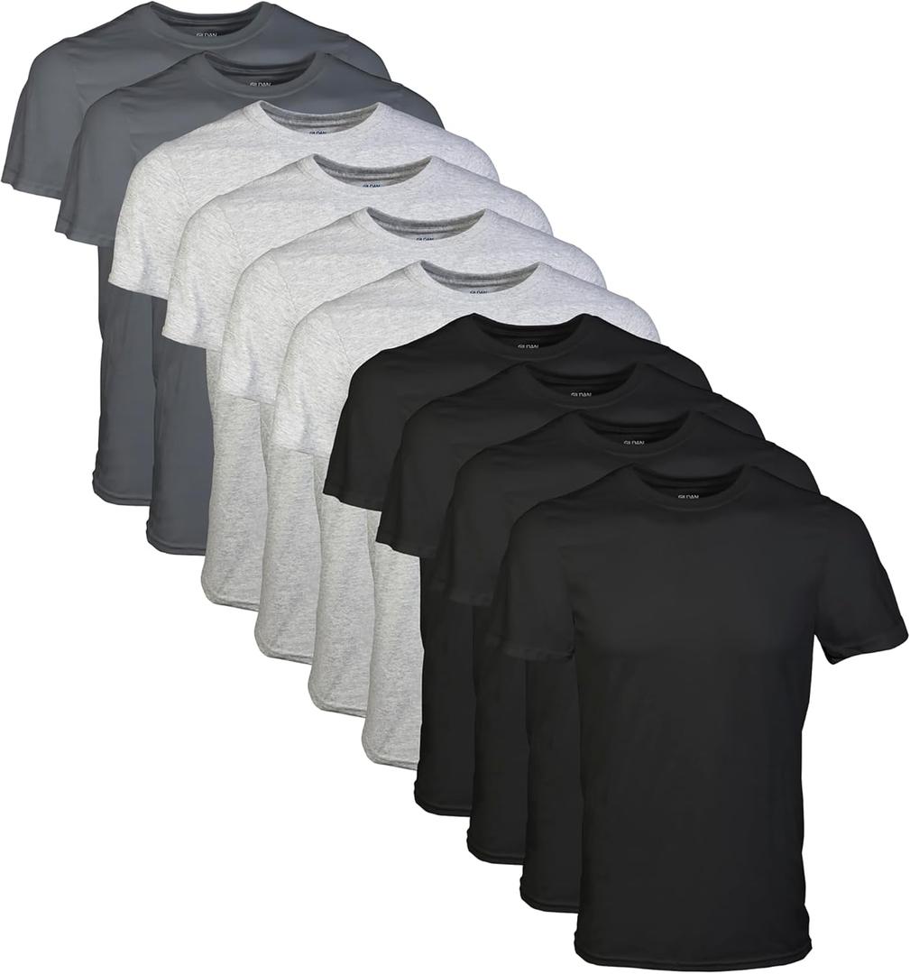 Gildan Men's Crew T-Shirts, Multipack, Style G1100 (Gray, XL)