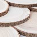 Maputune 8 Pcs 7-8 in Large Unfinished Wood Slices for Centerpieces, Natural Rustic Wooden Plate for DIY Craft, Round Wood Chips for Signage Painting Wedding Party Christmas Decor