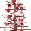 Leinuosen Wood Tree Ornament Display for Table 27.5'' Ornament Tree Display Stand with Arms Artificial Trees Tabletop Centerpieces for Christmas Valentine's Day Easter Wedding Holiday Party Decor