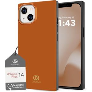 Cocomii - Rectangle Case Compatible with iPhone 14 Plus/15 Plus - Compatible with MagSafe, Solid Color, Fashionable Hues, Matte, Magnetic Phone Case for iPhone 14 Plus/15 Plus 6.7 inch, Caramel