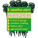 150 Pack Green Landscape Fabric Pins  6 Inch 8 Gauge Garden Staples for Weed Barrier, Landscape Fabric, Lawn Edging, Ground Cover  Rust-Resistant Painted Stakes