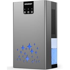 Dehumidifier, 95 OZ Water Tank Dehumidifiers for Home, 1000 sq. ft. Dehumidifier for Basement Bathroom Bedroom with Auto Shut Off, 7 Colors LED Light, Quiet Dehumidifiers with Sleep Mode, Grey