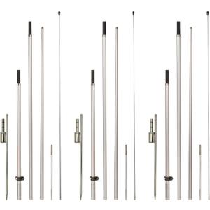 LookOurWay Feather Flag Pole Kit - 13 Feet Tall Swooper Kit with Rotating Ground Spike - Banner Flag Pole for 12ft Arc Shaped Outdoor Advertising Flags - 3 Pack