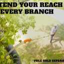 Pruning Manual Hand Saw // Hand Held or with Extension Manual Pole Saw for Tree Trimming // Fits All Extension Poles with Standard US Acme Thread // Tree Limb Hand Saw (Pole Sold Separately)